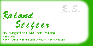 roland stifter business card